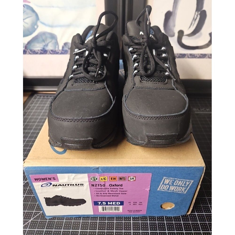 Nautilus Safety Footwear N2150 OXFORD laced Black‎ 7.5 B (M)